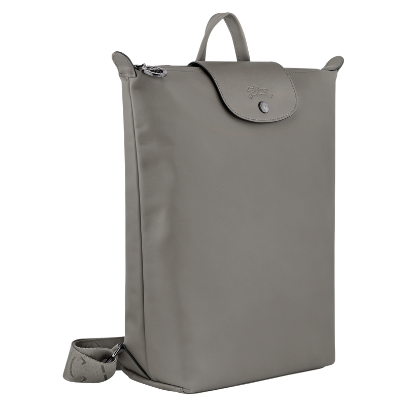 Zaino M Le Pliage Xtra , Pelle - Tortora  - View 3 of  6