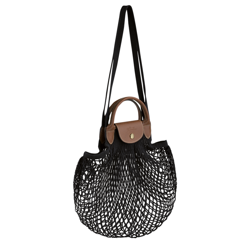 Le Pliage Filet L Mesh bag , Black - Canvas  - View 3 of  4