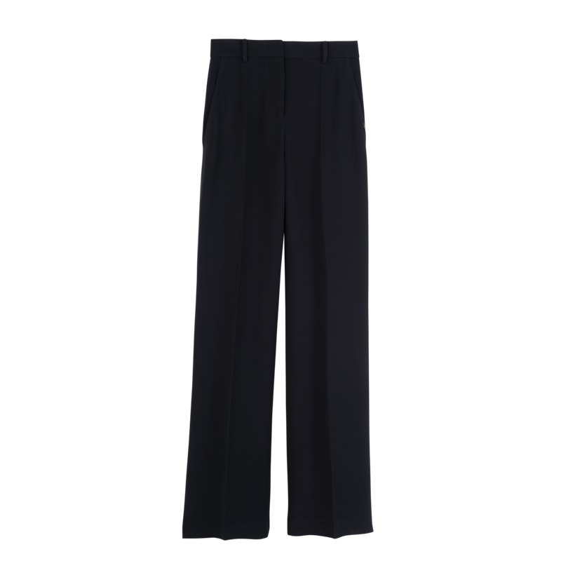 Pantaloni , Cr&ecirc;pe - Nero  - View 1 of  4
