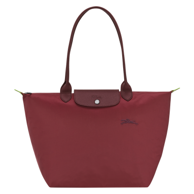 Le Pliage Green L Tote bag , Pomegranate - Recycled canvas