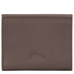 Le Foulonn&eacute; Compact wallet , Taupe - Leather