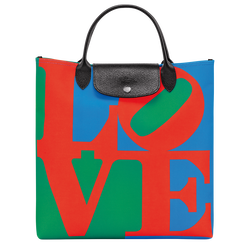 Handtasche L Longchamp x Robert Indiana , Canvas - Rot