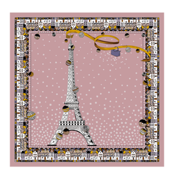 Tour Eiffel Noël - Carré de soie Carré de soie