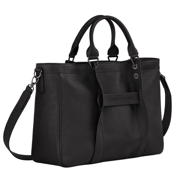 Longchamp 3D Handtasche M, Schwarz