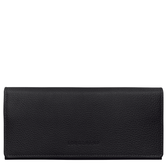 Long continental wallet Le Foulonné Black (L3044021047) | Longchamp US
