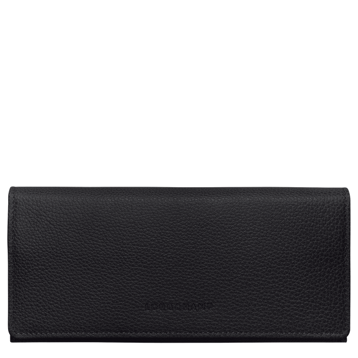 Long continental wallet Le Foulonné Black (L3044021047) | Longchamp US Long continental wallet Le Foulonné Black (L3044021047) | Longchamp US