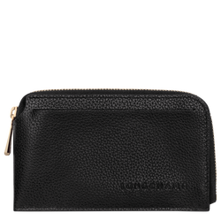 Le Foulonn&eacute; Card holder , Black - Leather