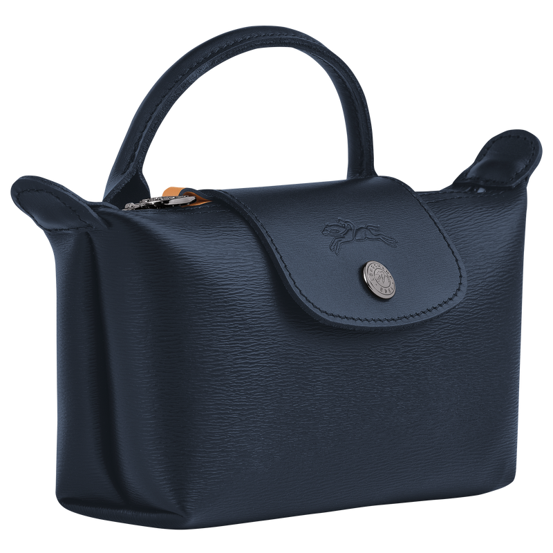 Le Pliage City Pouch with handle , Navy - Canvas  - View 2 of 4