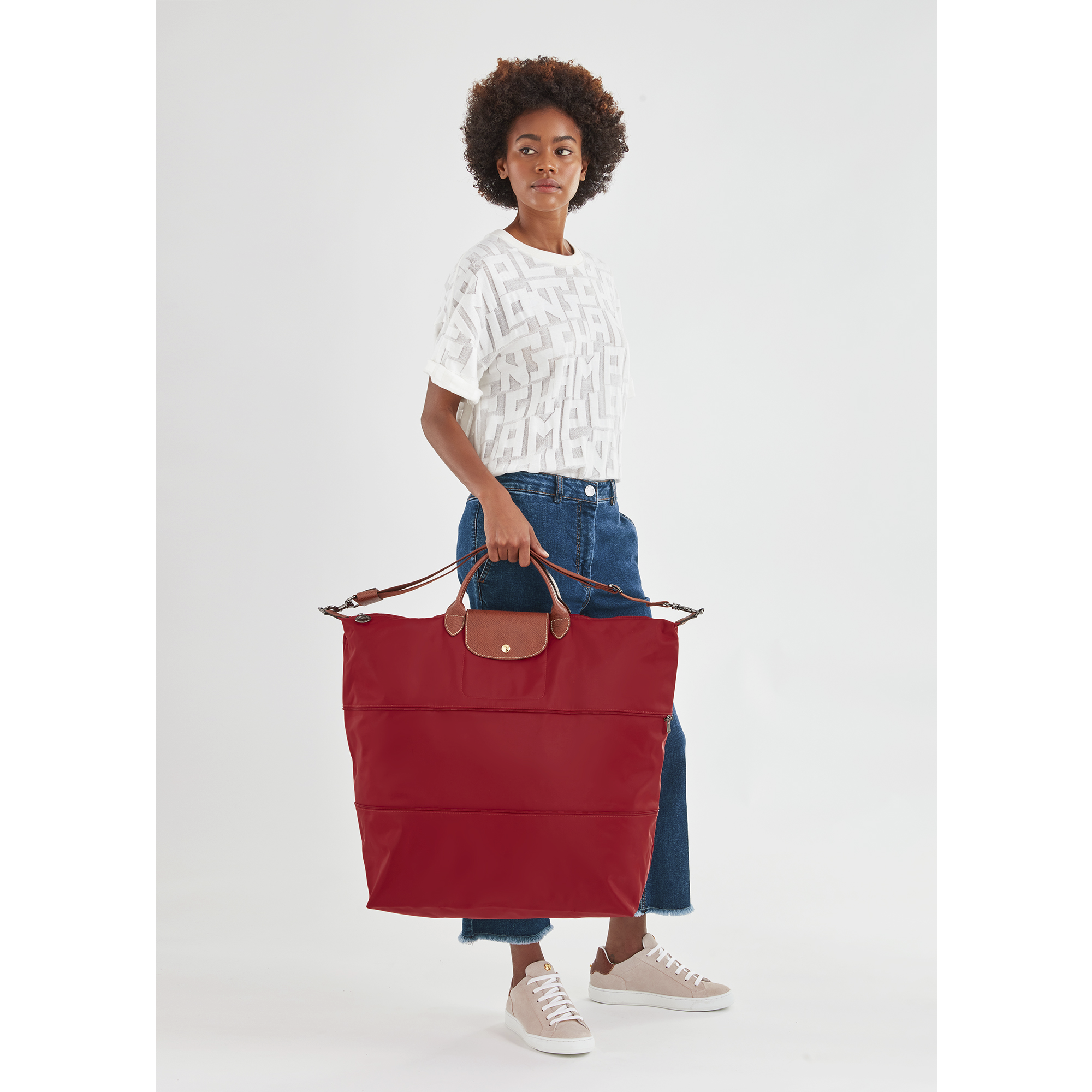 longchamp le pliage expandable travel duffel nylon weekender TGS A.A