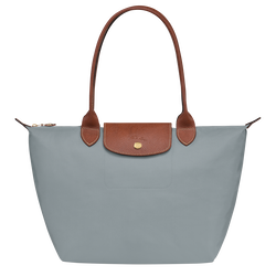 Le Pliage Original Schoudertas M , Staalgrijs - Gerecycled canvas