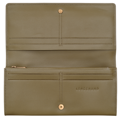 Le Roseau Long continental wallet, Olive