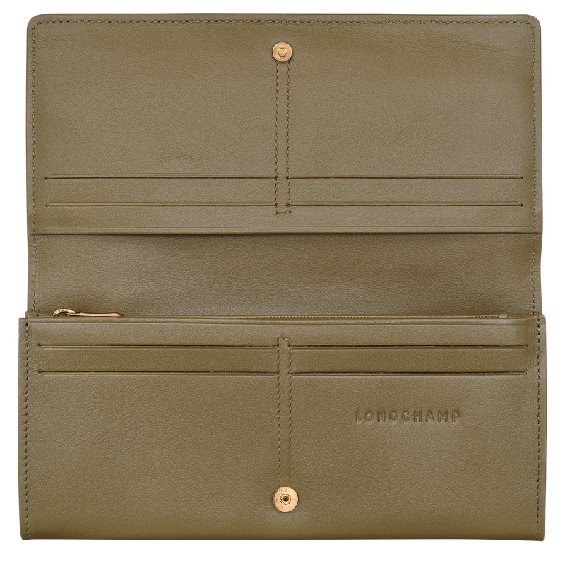 Le Roseau Long continental wallet , Olive - Leather  - View 3 of  3