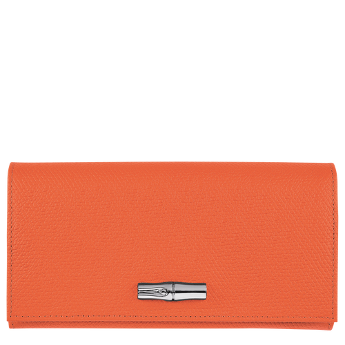Lange Geldbörse mit Überschlag Le Roseau , Leder - Orange - Ansicht 1 von 4