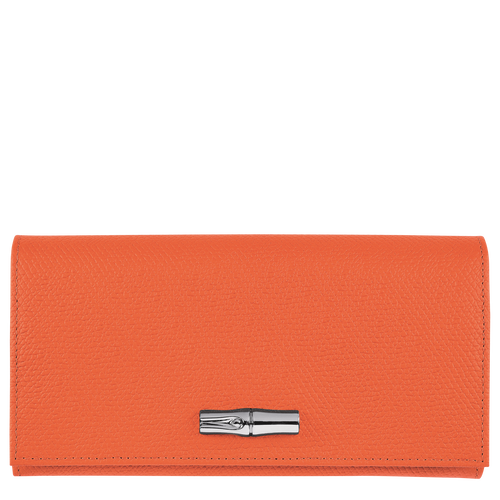 Lange Geldbörse mit Überschlag Roseau , Leder - Orange - Ansicht 1 von 4