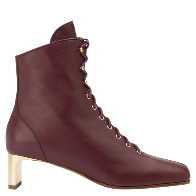 Boots La Patineuse , Cuir - Bordeaux