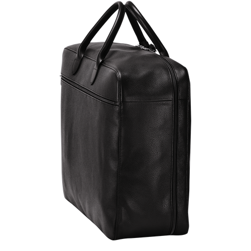 Le Foulonné S Suitcase , Black - Leather - View 3 of  4