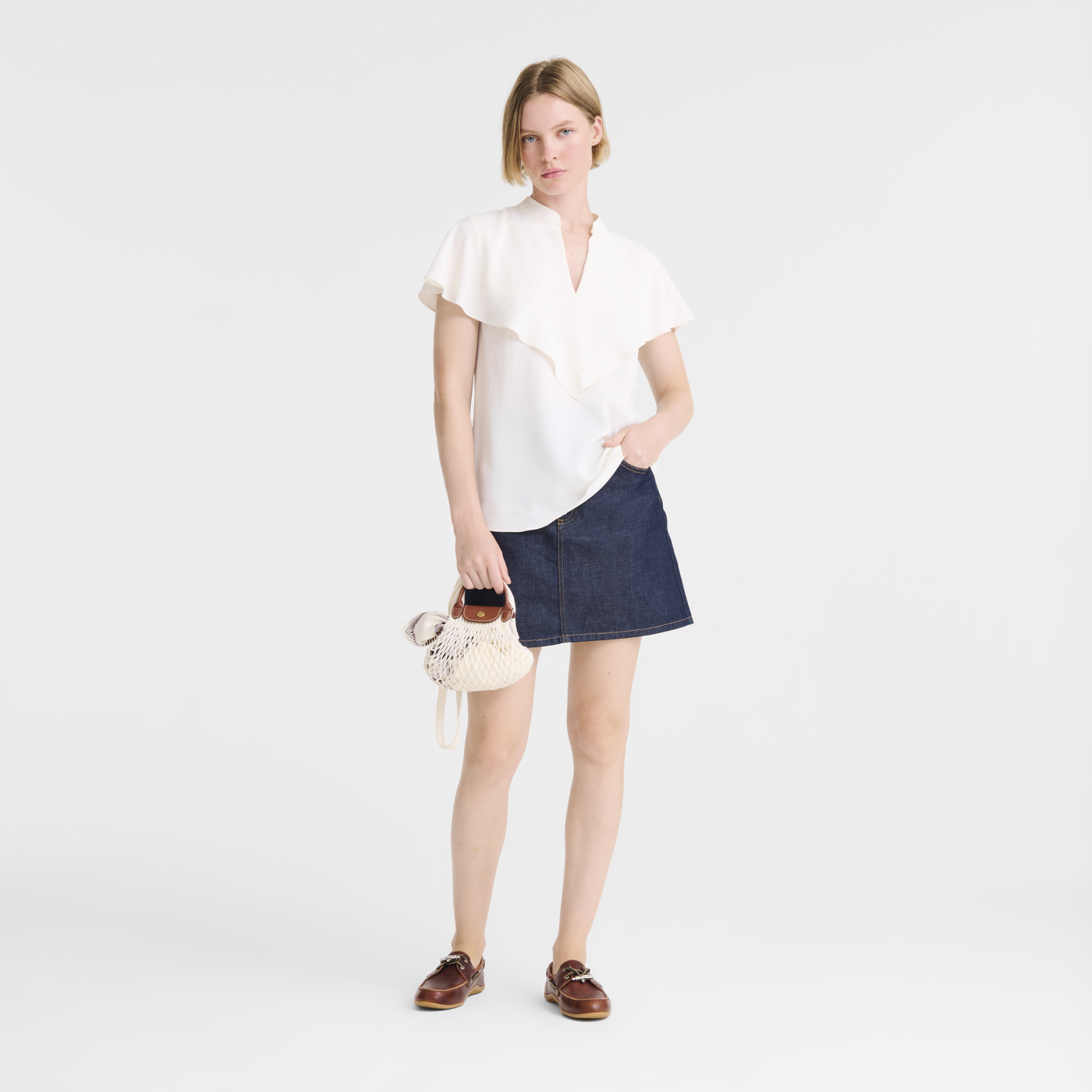 Le Pliage Filet Mesh bag XS, Ecru