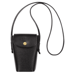 Etui téléphone avec cordon Épure , Cuir - Noir