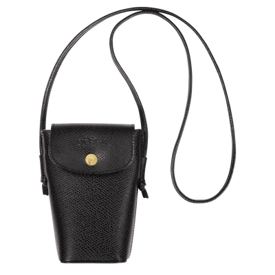 Épure Phone case with leather lace , Black - Leather