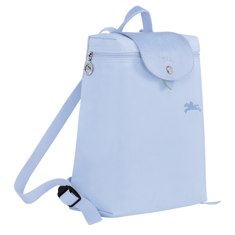 Le Pliage Green Backpack , Sky Blue - Recycled canvas  - View 2 of  4