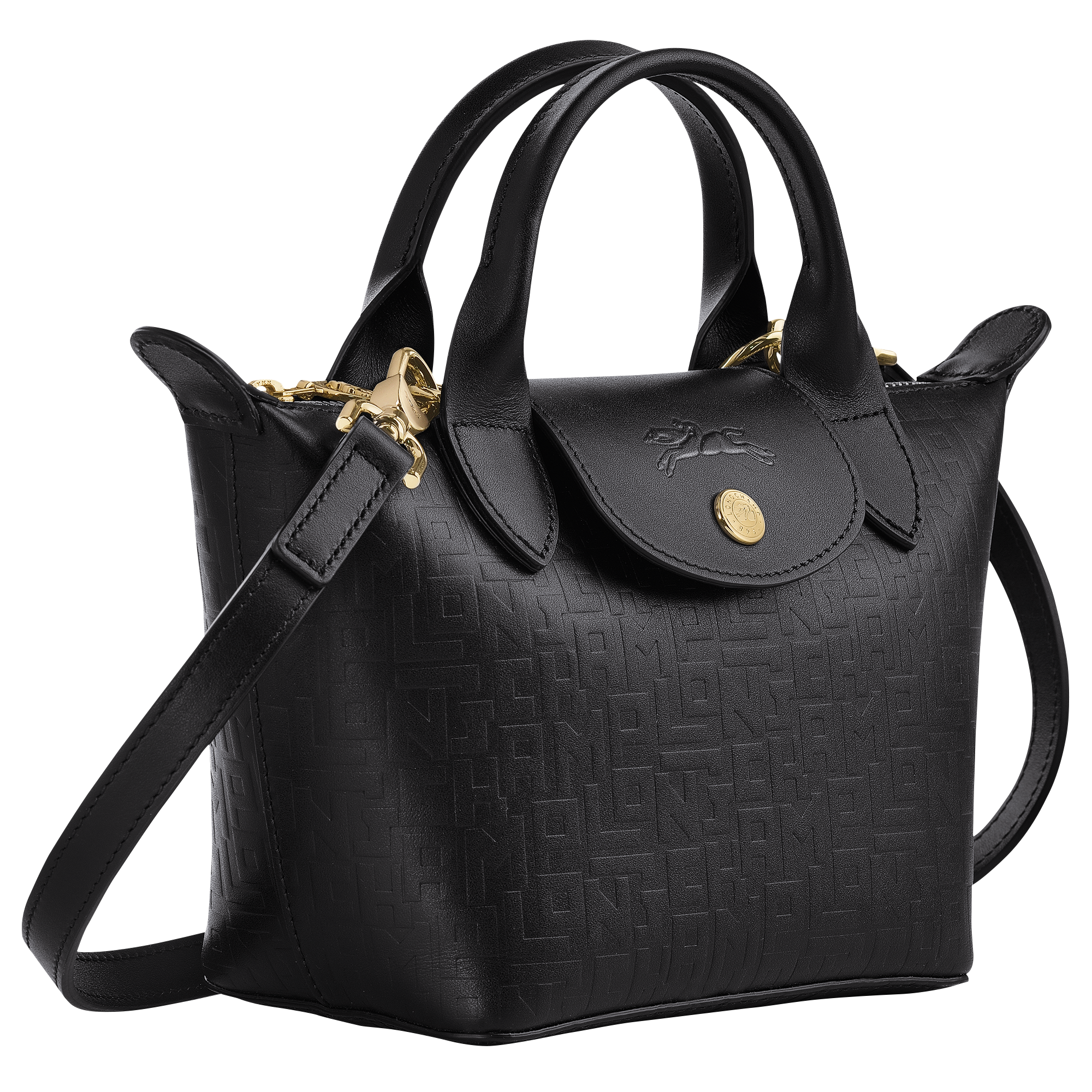 longchamp le pliage cuir xs top handle bag