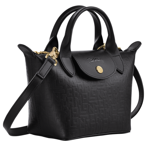 Le Pliage Cuir LGP Top handle bag XS, Black
