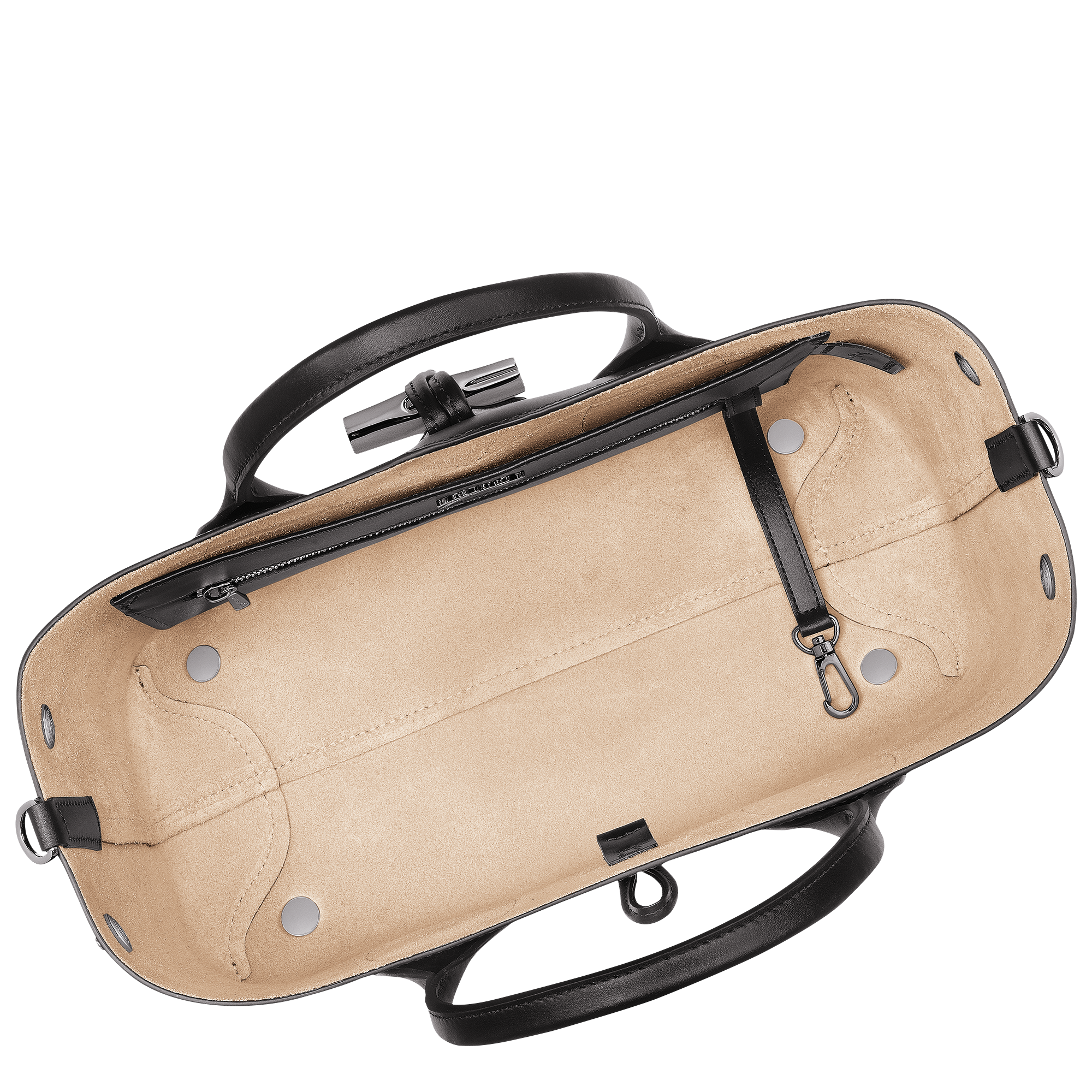Roseau Bolso con asa superior M, Negro