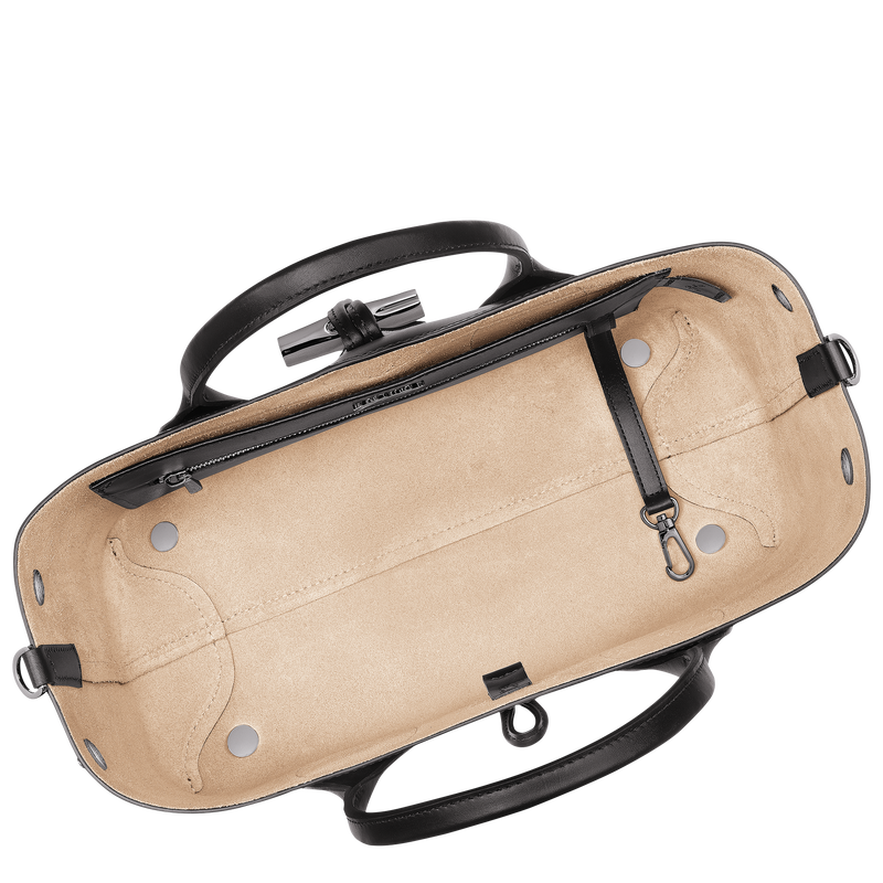 Roseau Bolso con asa superior M , Cuero - Negro  - Vista 6 de 7