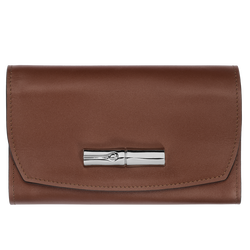 Le Roseau Wallet , Mahogany - Leather