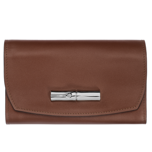 Brieftasche im Kompaktformat Le Roseau , Leder - Mahagoni - Ansicht 1 von 2