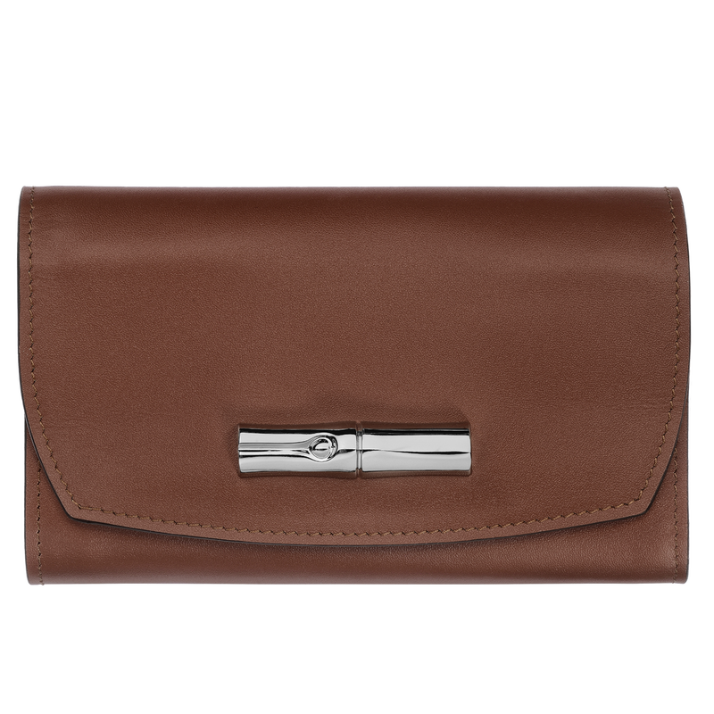 Brieftasche im Kompaktformat Le Roseau , Leder - Mahagoni  - Ansicht 1 von 2