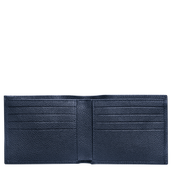 Le Foulonné Wallet , Navy - Leather