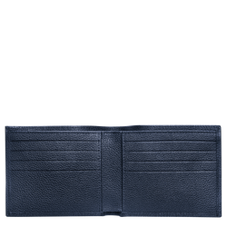 Le Foulonné Wallet , Navy - Leather