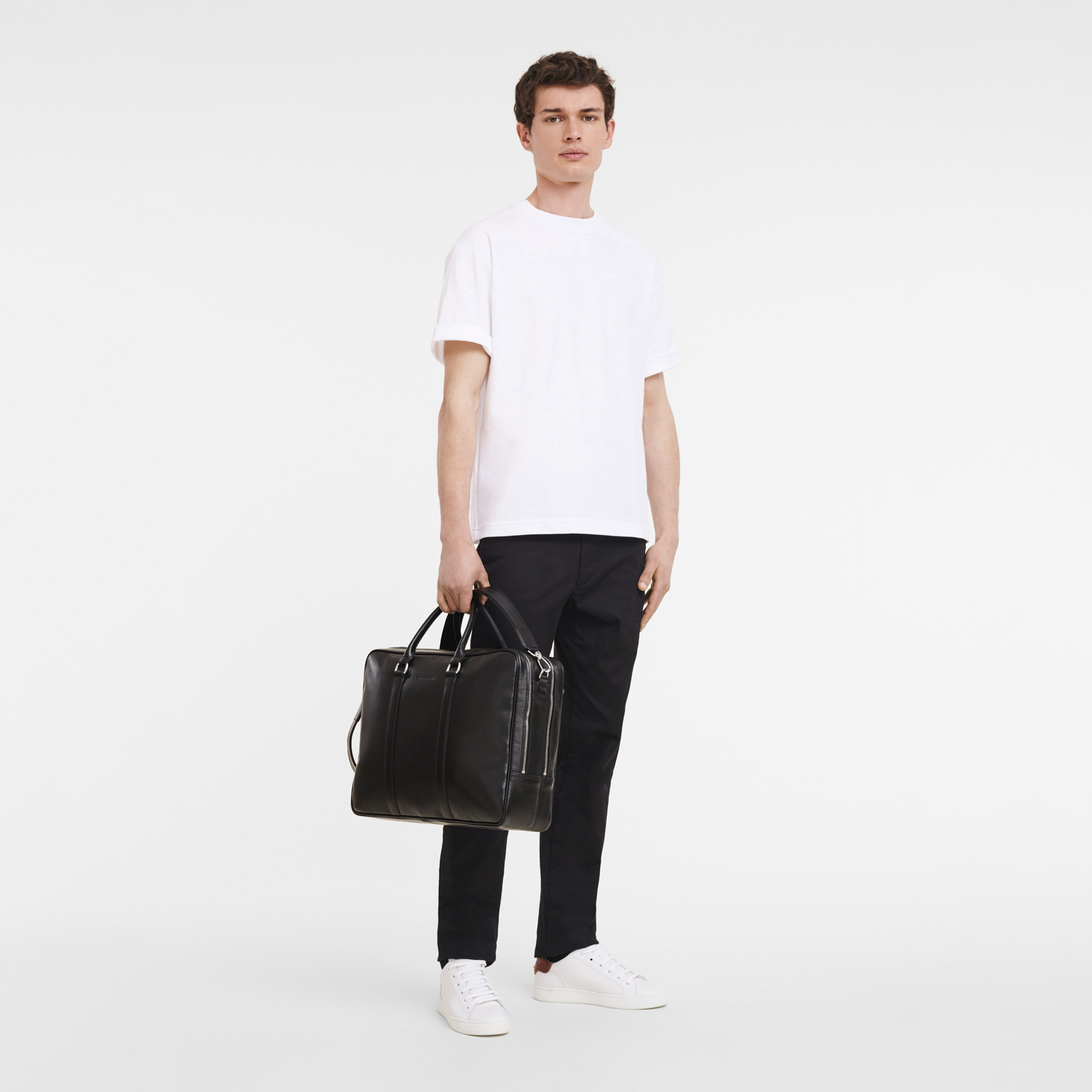 Le Foulonné Briefcase L, Caramel