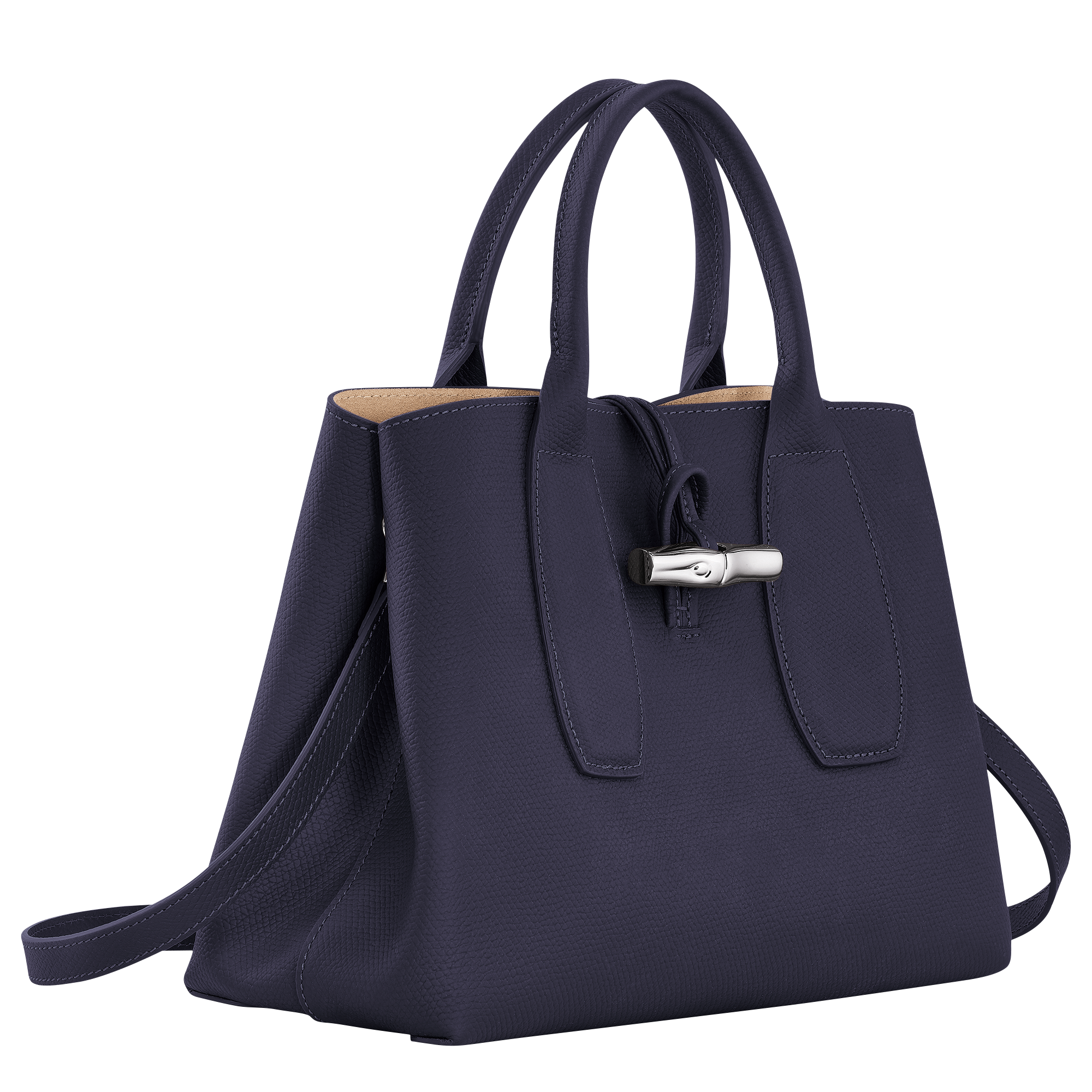Roseau M Handbag Bilberry Leather Longchamp US