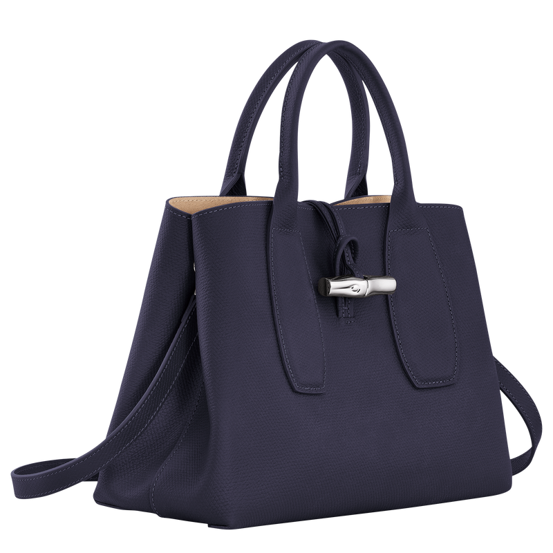 Le Roseau M Handbag , Bilberry - Leather  - View 3 of  6
