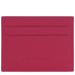 Le Roseau Card holder , Beetroot - Leather