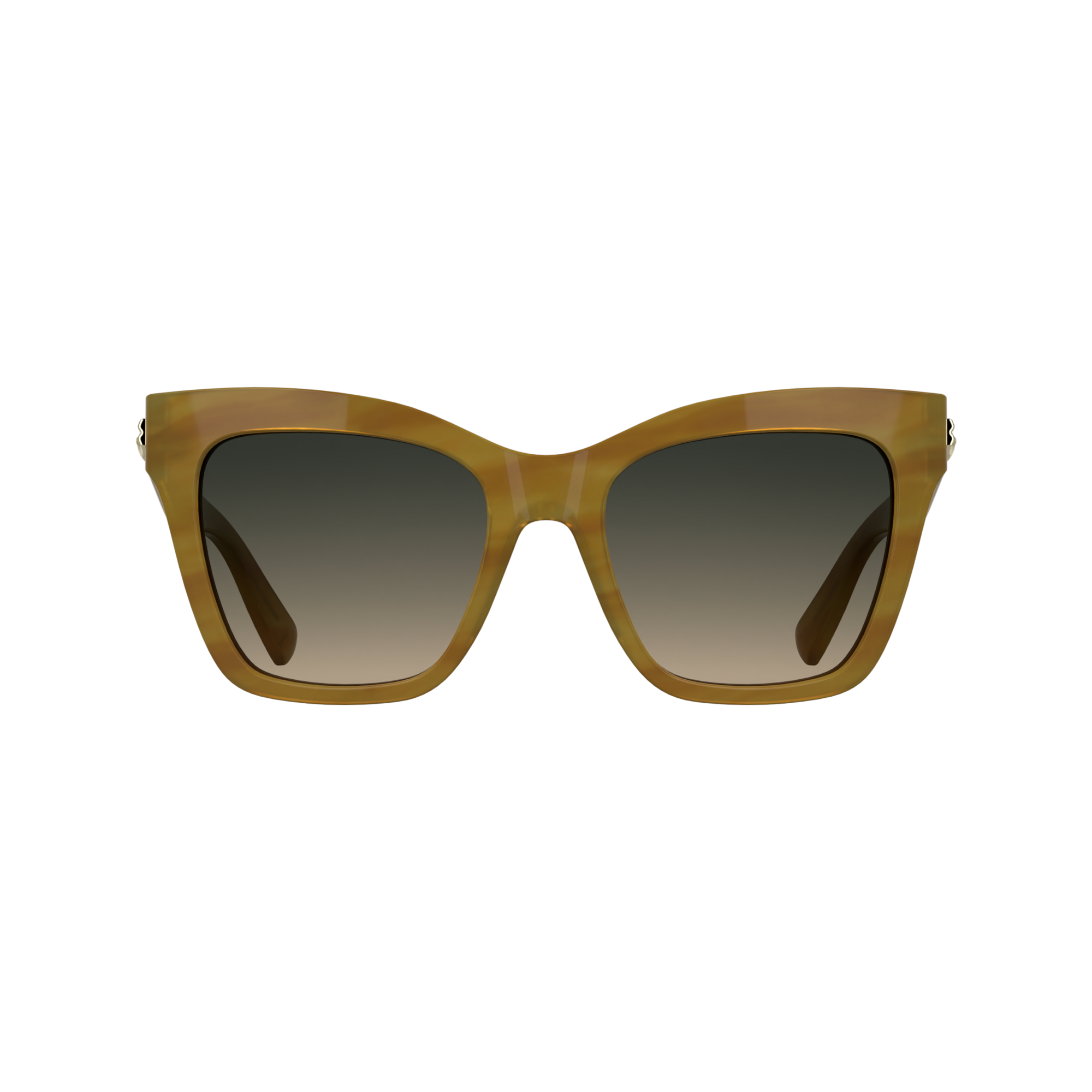 null Lunettes de soleil, Marron ray&eacute;