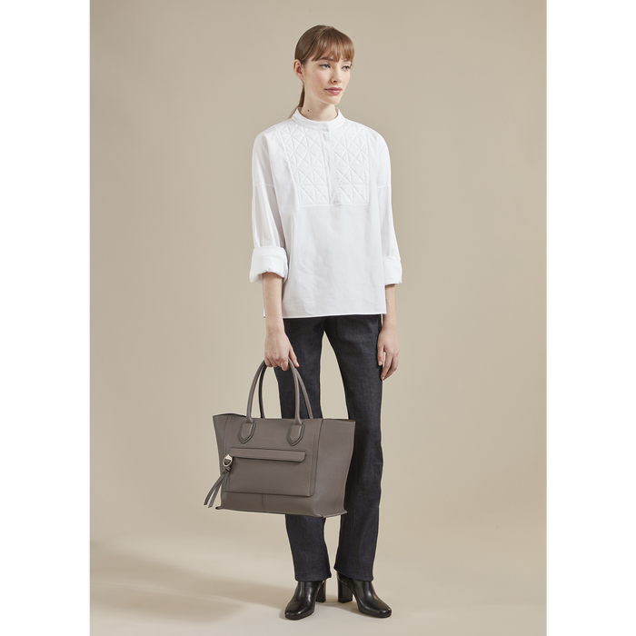 Top handle bag L Mailbox Chalk (10105HTA337) Longchamp GB