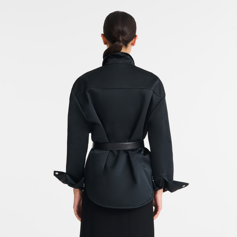Hemd , Technischer Satin - Schwarz  - Ansicht 3 von 4