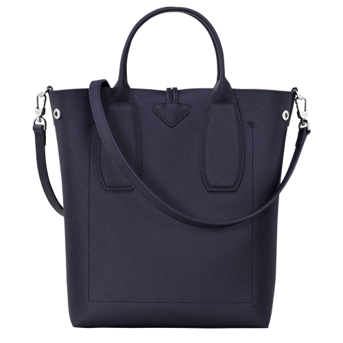 Roseau M Crossbody bag , Bilberry - Leather - View 4 of  5