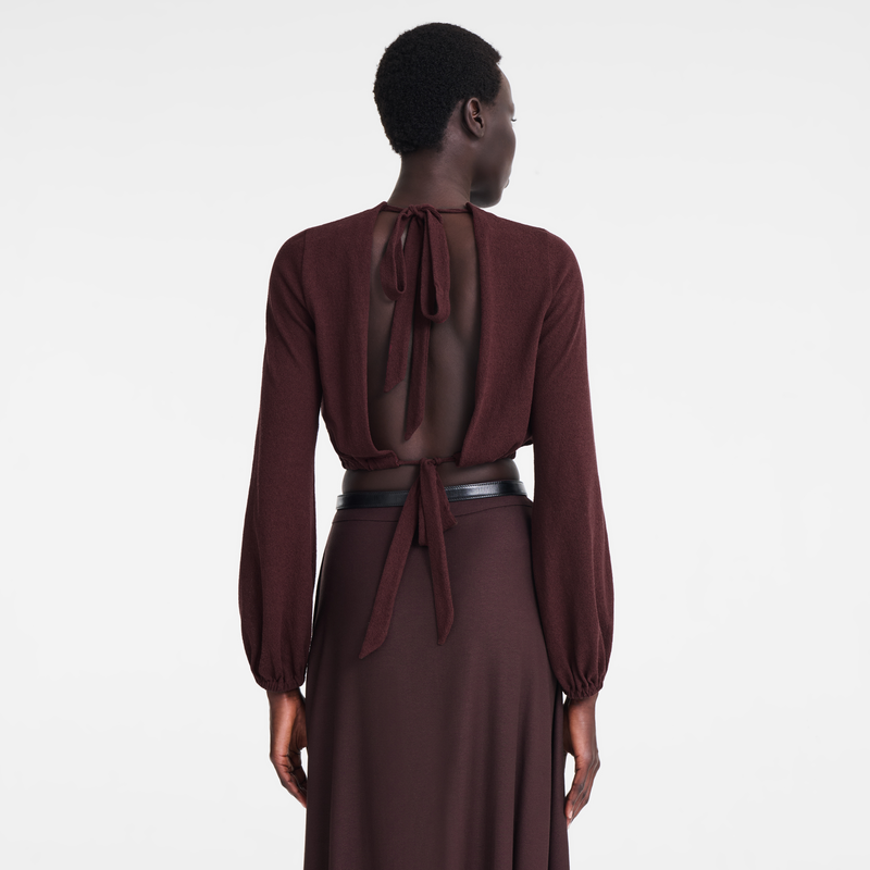 Top , Jersey cr&ecirc;pe - Amaranto  - View 3 of  4