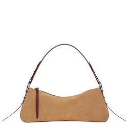 Re-Play S Shoulder bag , Coffee - Leather