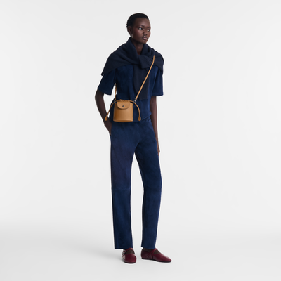 Le Pliage Xtra Buckettas , Tabak - Leder