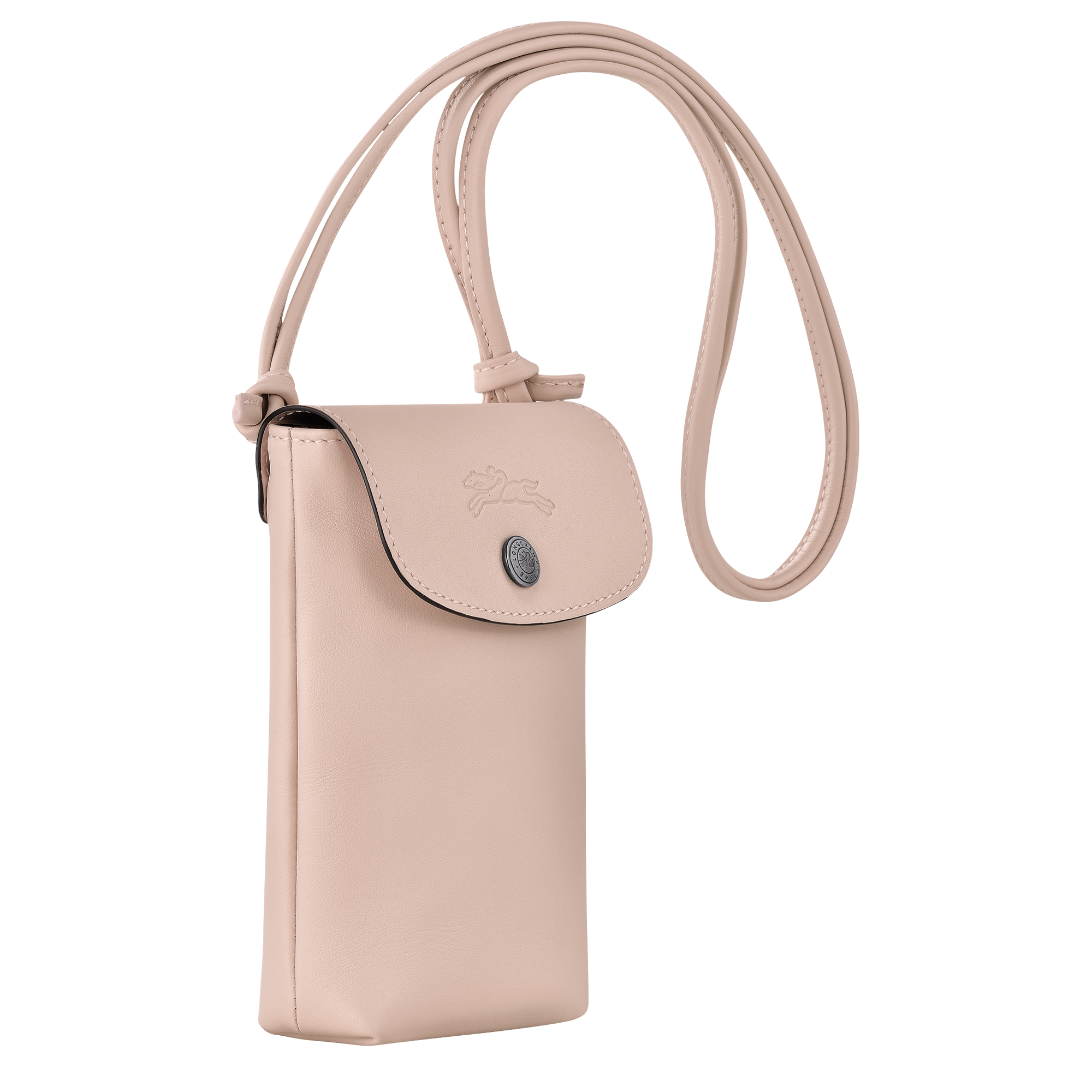 Phone case with leather lace, Nude - View 3 of
4 - zoom in Le Pliage Xtra Phone case with leather lace, Nude