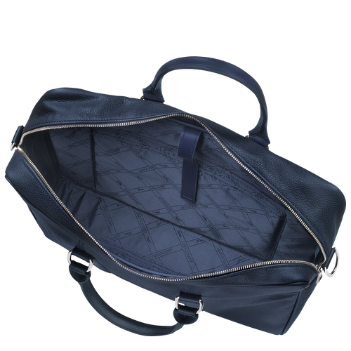 Le Foulonné M Briefcase , Navy - Leather - View 5 of  5