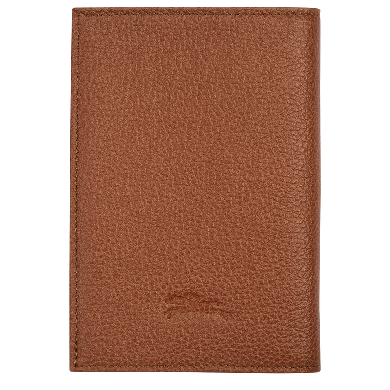 Le Foulonné Passport cover , Caramel - Leather  - View 2 of  4