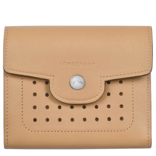 Mademoiselle Longchamp Compact wallet, Beige