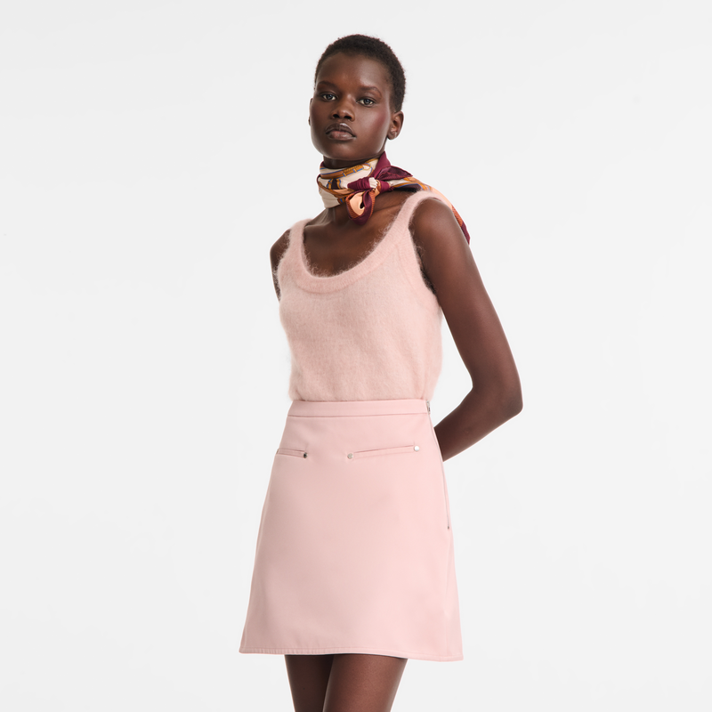 Skirt , Pink Tea - Techno satin  - View 4 of  5