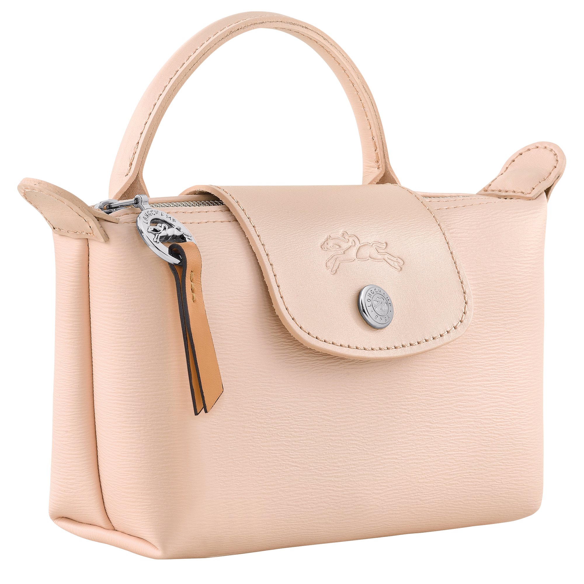 Le Pliage City Pochette mit Henkel, Nude